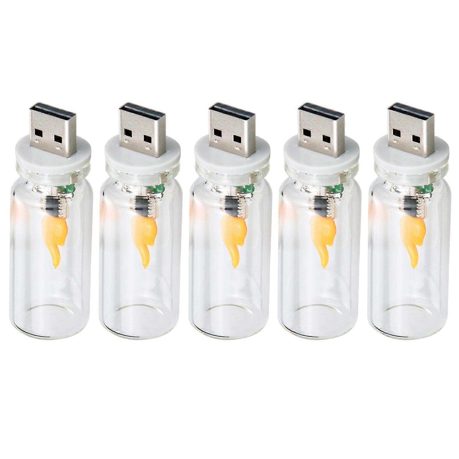 USB Operated Realistic Dancing Flame LED Decoration Candle Safe nontoxic ABS Material For Relaxation Multicolor