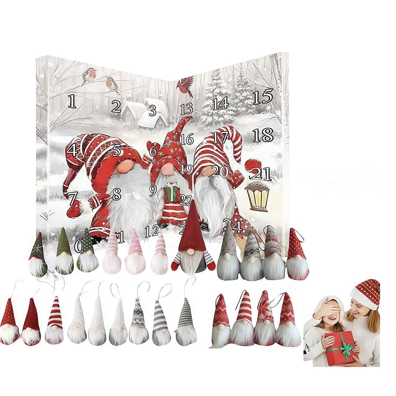 Surprise Fleece Dwarf Arrival Calendar Set Holiday Ornamentation For Christmas Tree And Indoor Decoration Multicolor