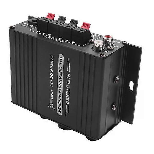 12V Mini Audio Power Car Amplifier Digital Audio Receiver AMP Dual Channel 20W+20W Bass Treble Volume DB yc