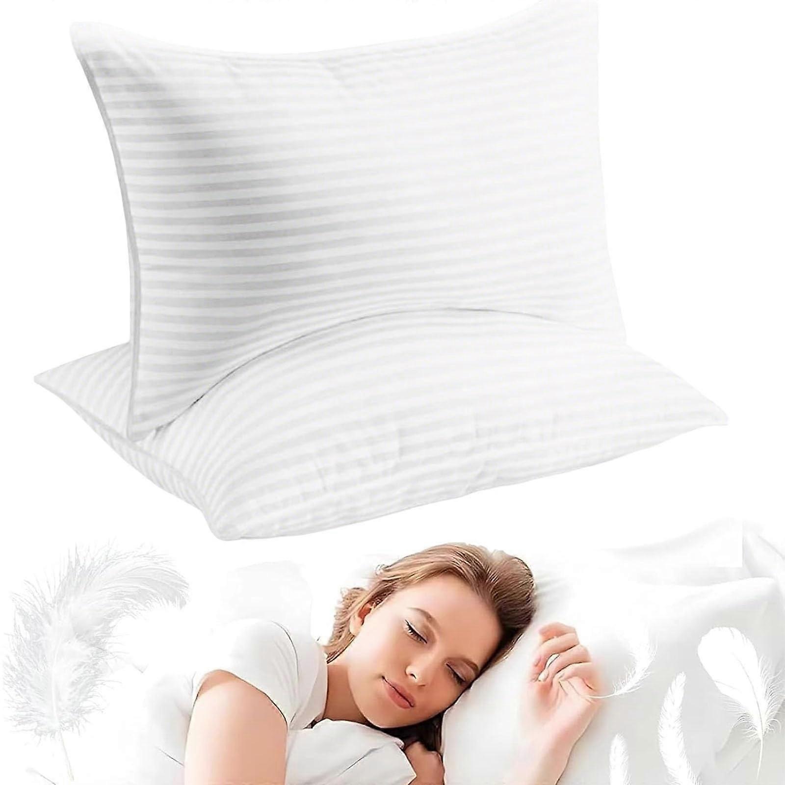 Ergonomic Sleeping Pillows for Back, Side & Stomach Sleepers, Set of 2