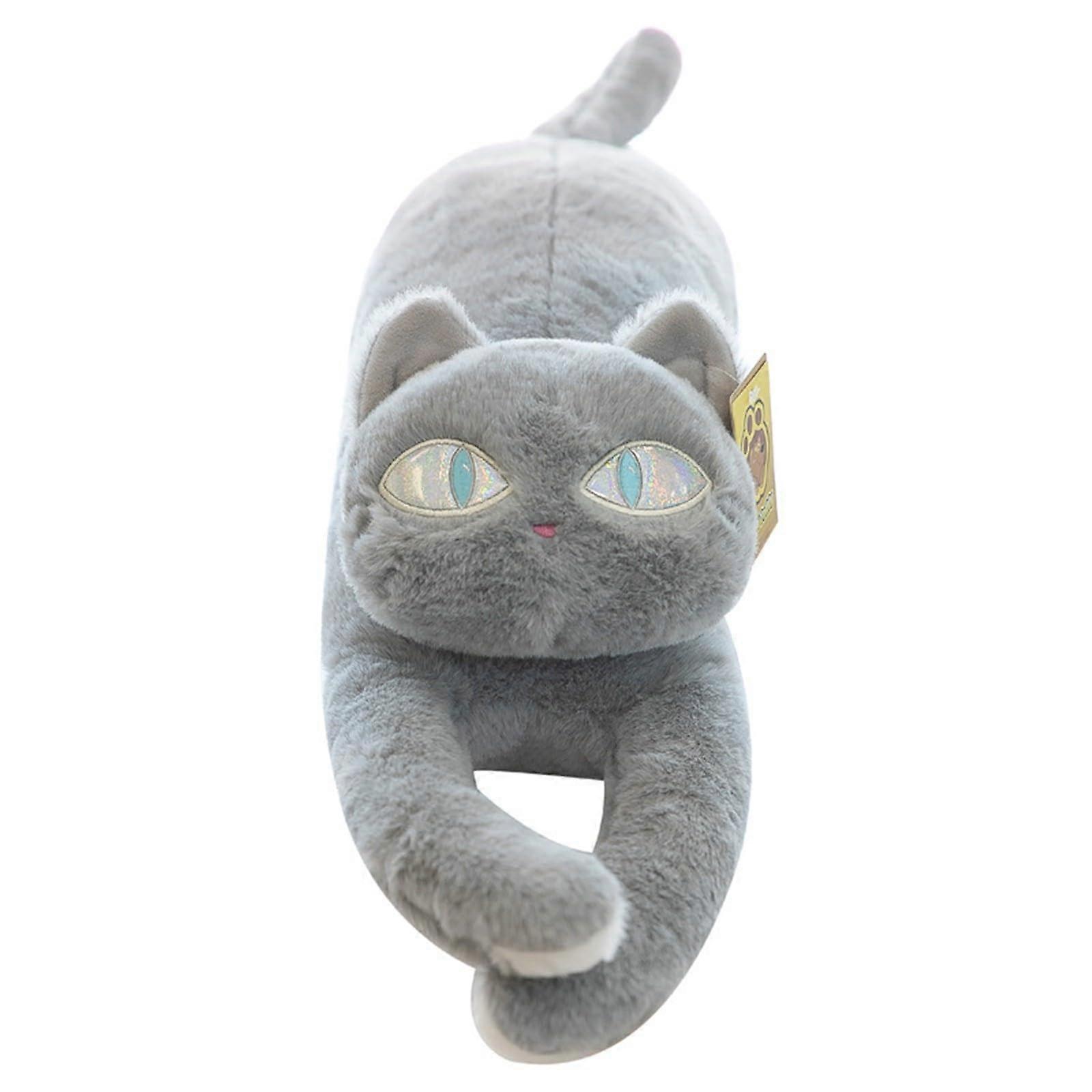 USB Heated Cat Plush Cushion Warm Pillow for Bed and Home Comfort Sleep (A, 70cm)