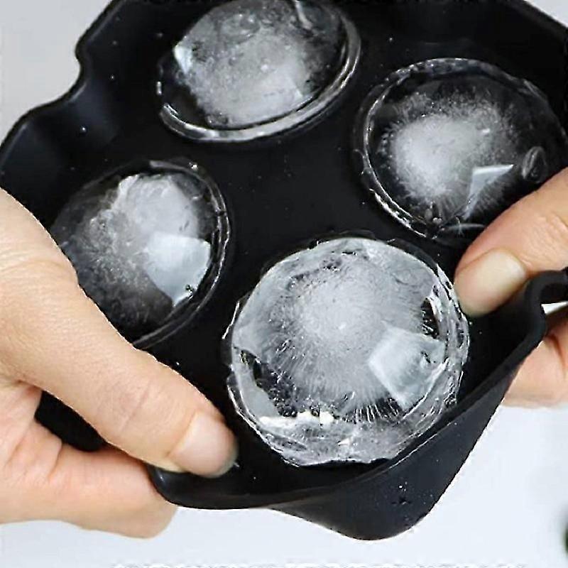 Yaju   Ice Cube Trays Diamond Ice Cube Molds Reusable Silicone Flexible Trays2pcs, Black) Hao