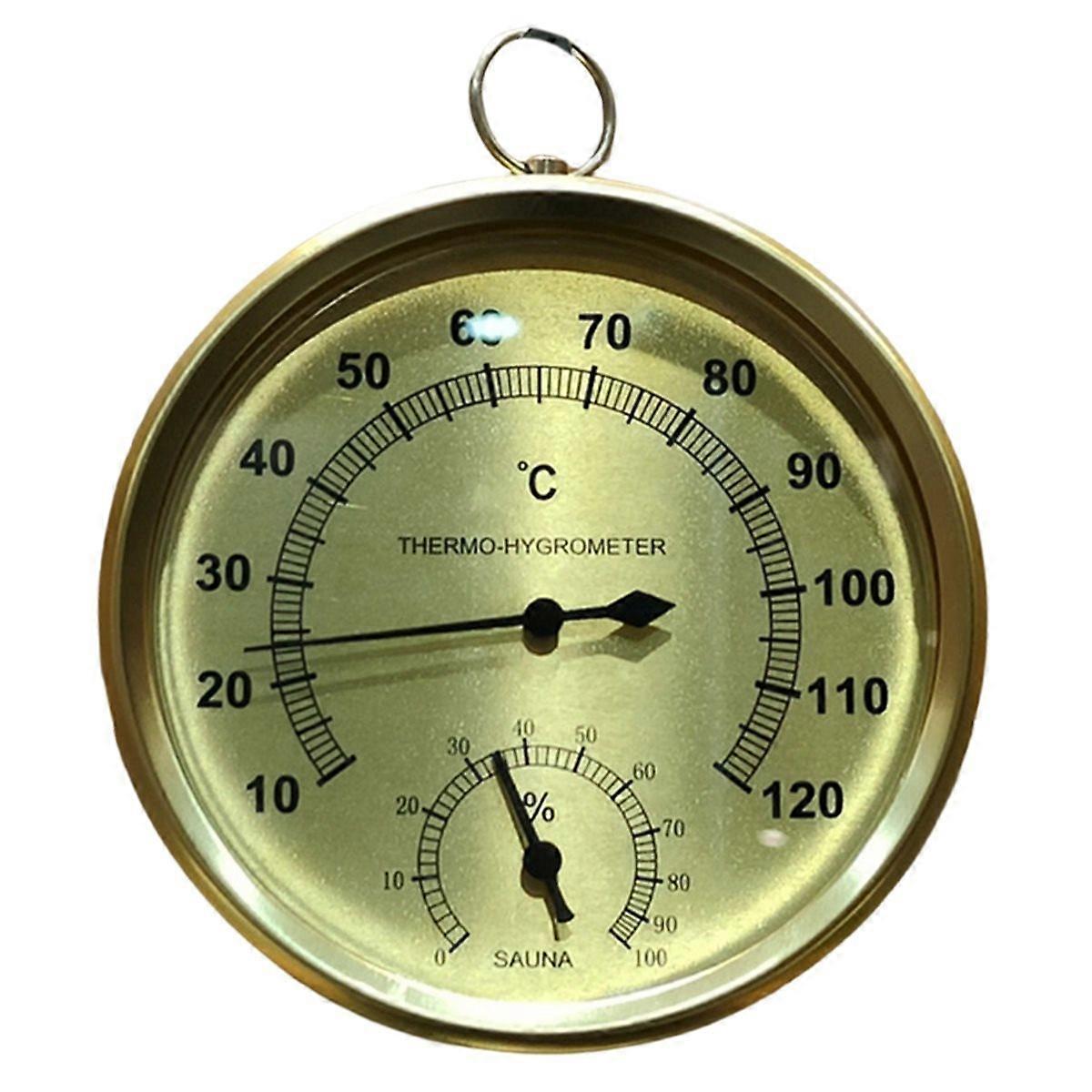 Round Sauna Hygrothermograph Hygrometer Humidity and Temperature Measurement Meter for Sauna Room