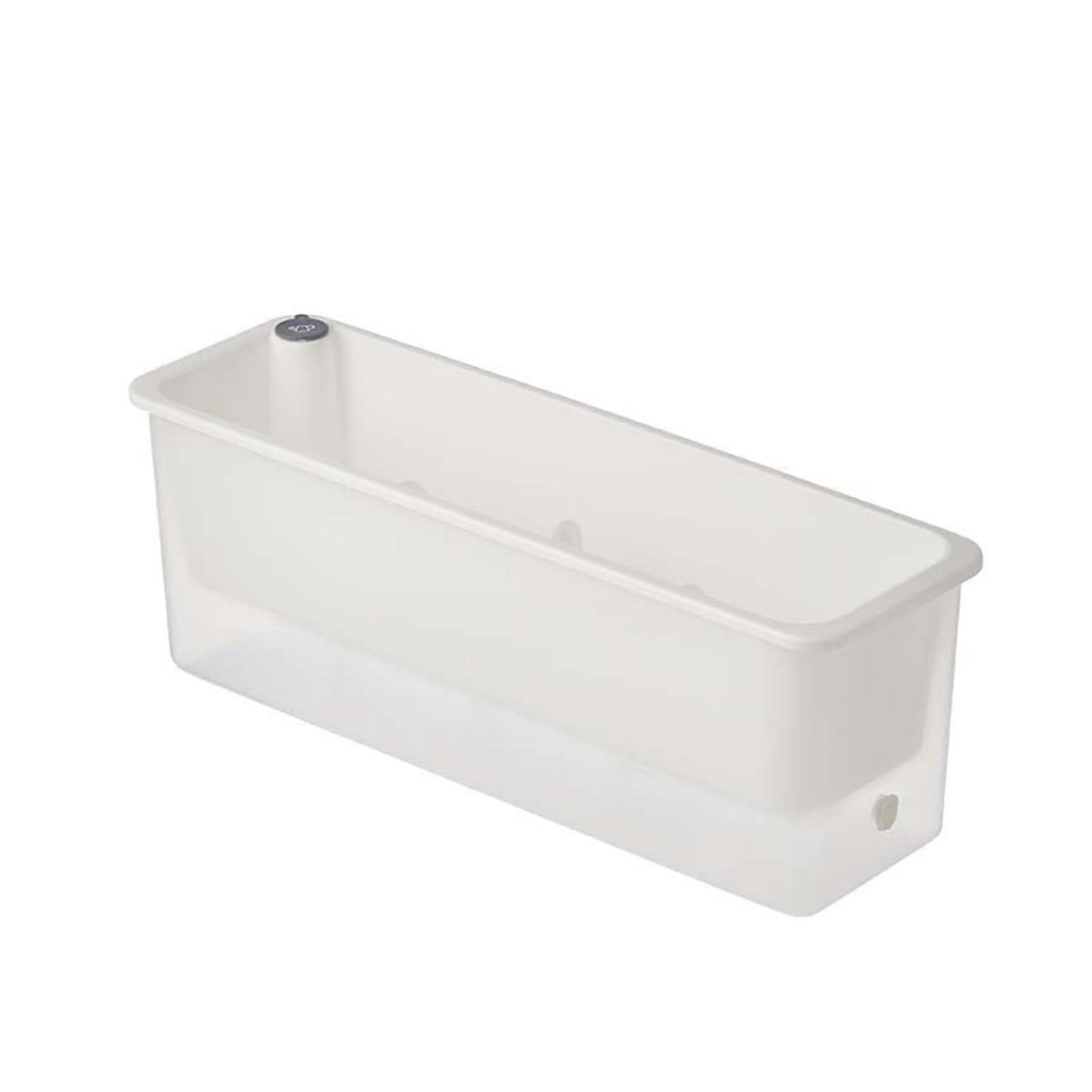 Rectangular Plastic Plant Watering Tray with SelfWatering Rope and Integrated Outlet for Garden
