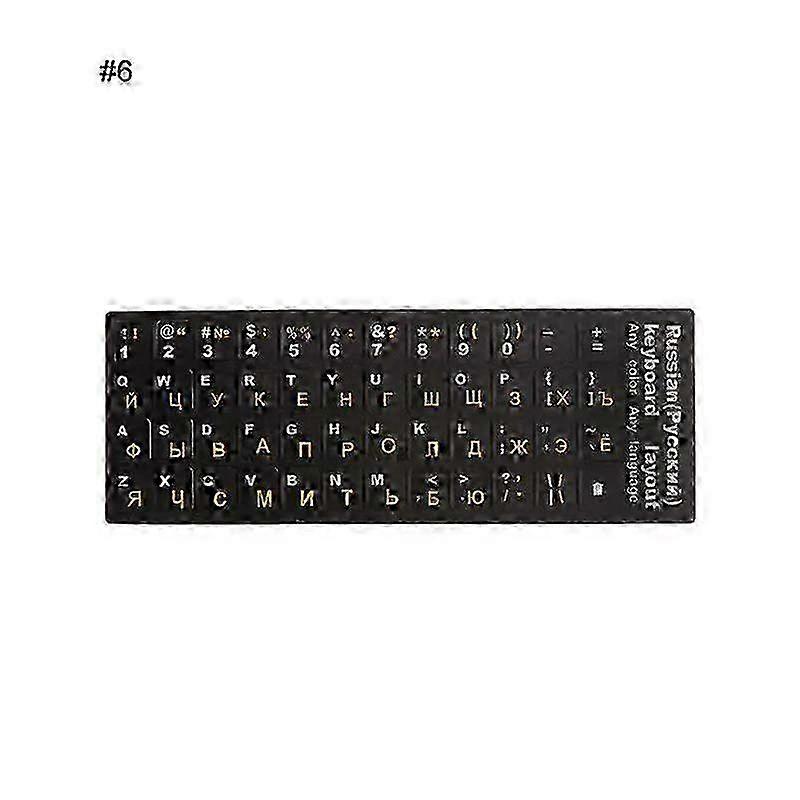w Russian Letters Keyboard Stickers Frosted PVC Language Keyboard Sticker For Notebook Computer Desktop Keyboard Keypad Laptop