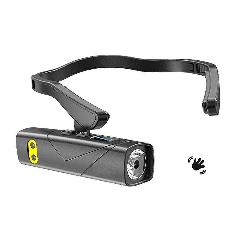 For Camping Removable Ear Hook Headlight Headlamp Rechargeable Head Lights with 5 Modes with Motion Sensor Function