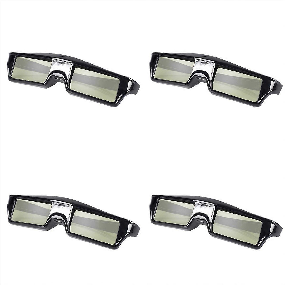 4X Rechargeable Active Shutter 3D Glasses for ALL DLP Projector
