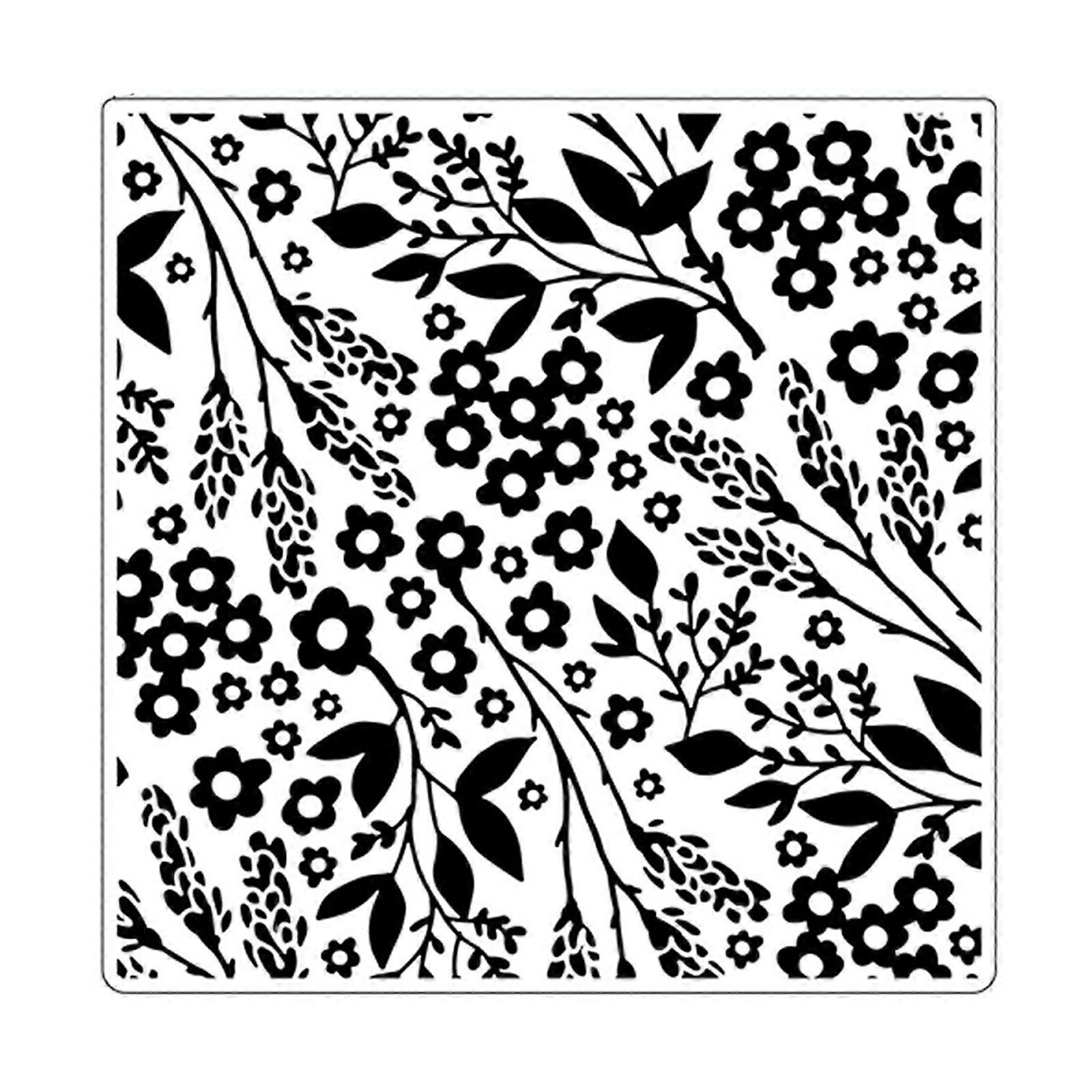 Reusable Plastic Embossing Plate for Craft Decorative Pattern Art Supplies Multicolor