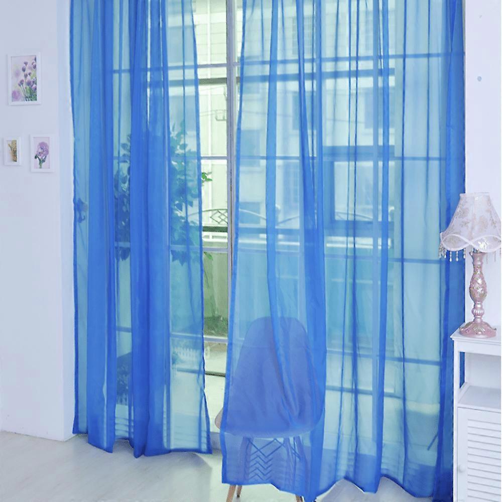 VOSS 1 PCS Pure Color Tulle Door Window Curtain Drape Panel Sheer Scarf Valances