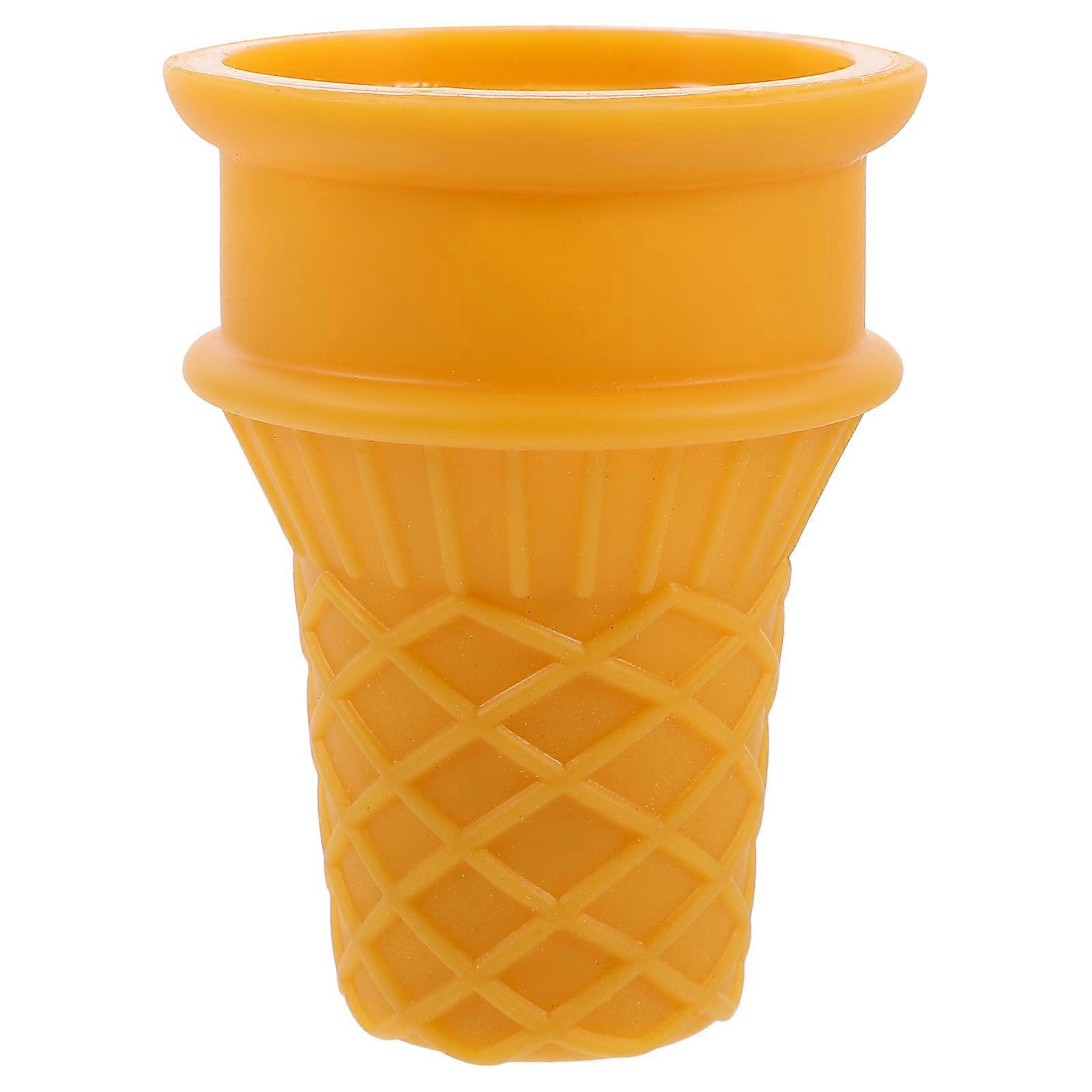 Realistic Ice Cream Cone Model for Playing Kitchen Decor with PVC Material