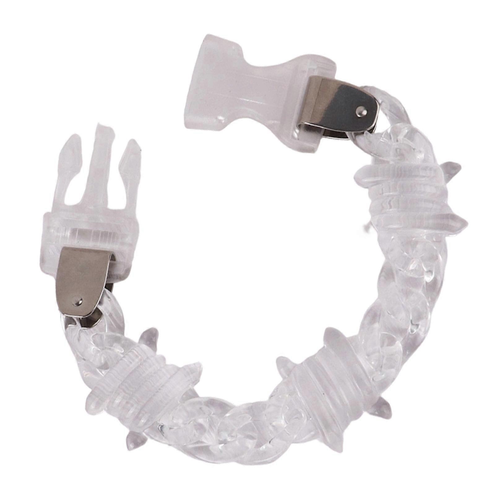 Occasional Fashion Bracelet Featuring Unique Matte Texture Safety Clasp And Versatile Design For Secure Stylish Wear  transparent