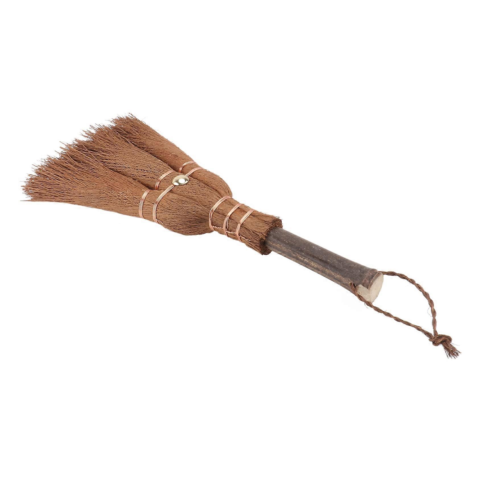 Mini Palm Broom Natural Soft Brush for Tea Ceremony Small Garbage Cleaning Compact Durable