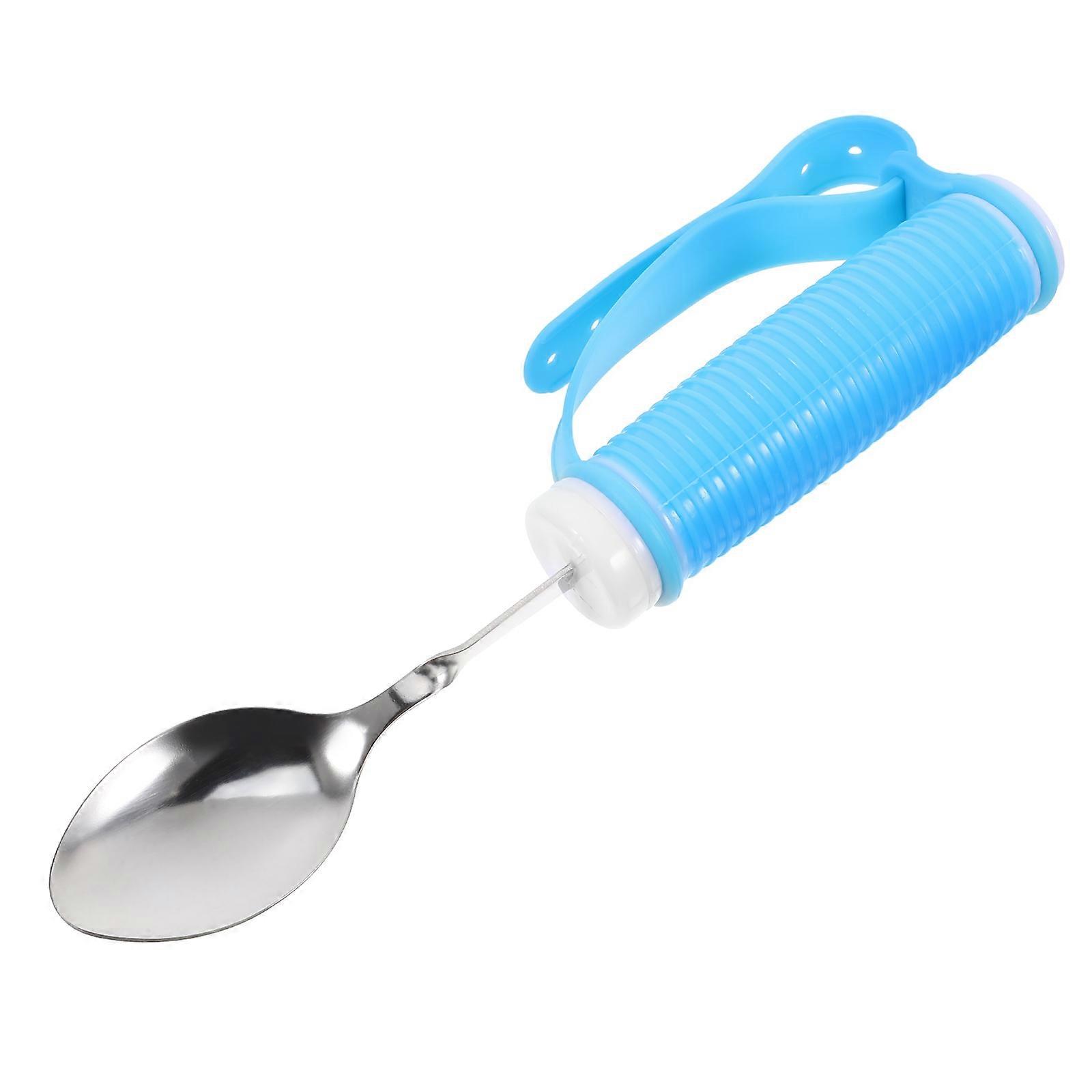 Adaptive Utensil Anti-Shaking Spoon for Elderly Feeding Sky-Blue