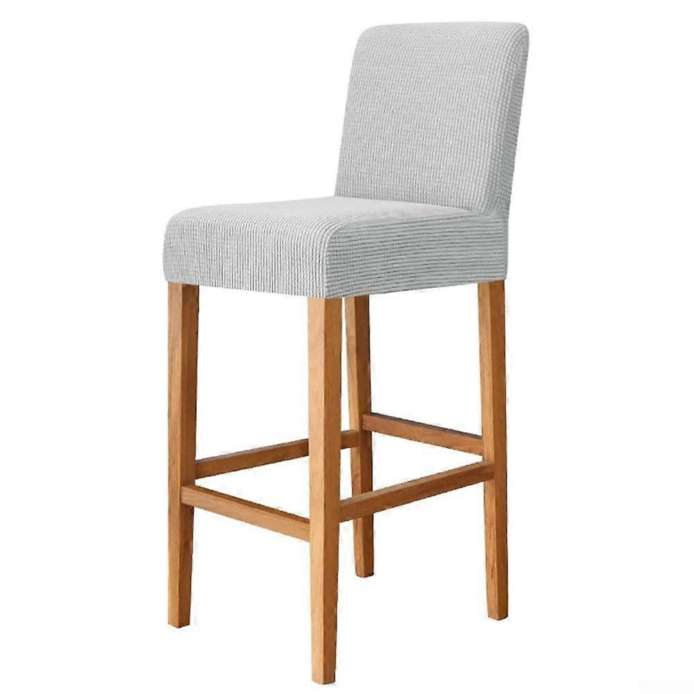 Comfortable Stretchy Chair Cover For  Stools Elastic Fabric For Home Bar Hotel Use Light Gray