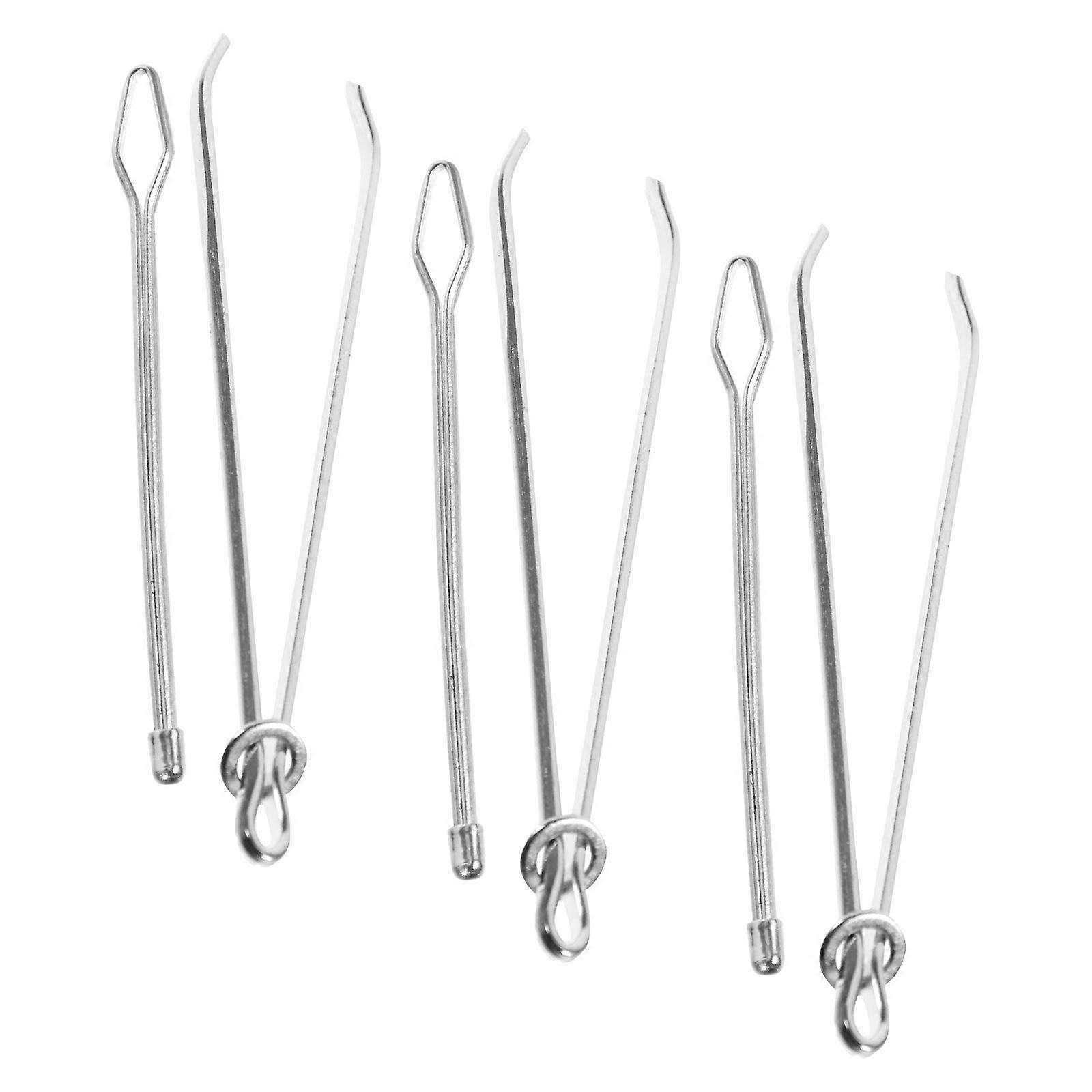 Threading Clip Drawstring Tool for Sewing Use 6Pcs Silver Metal Accessories