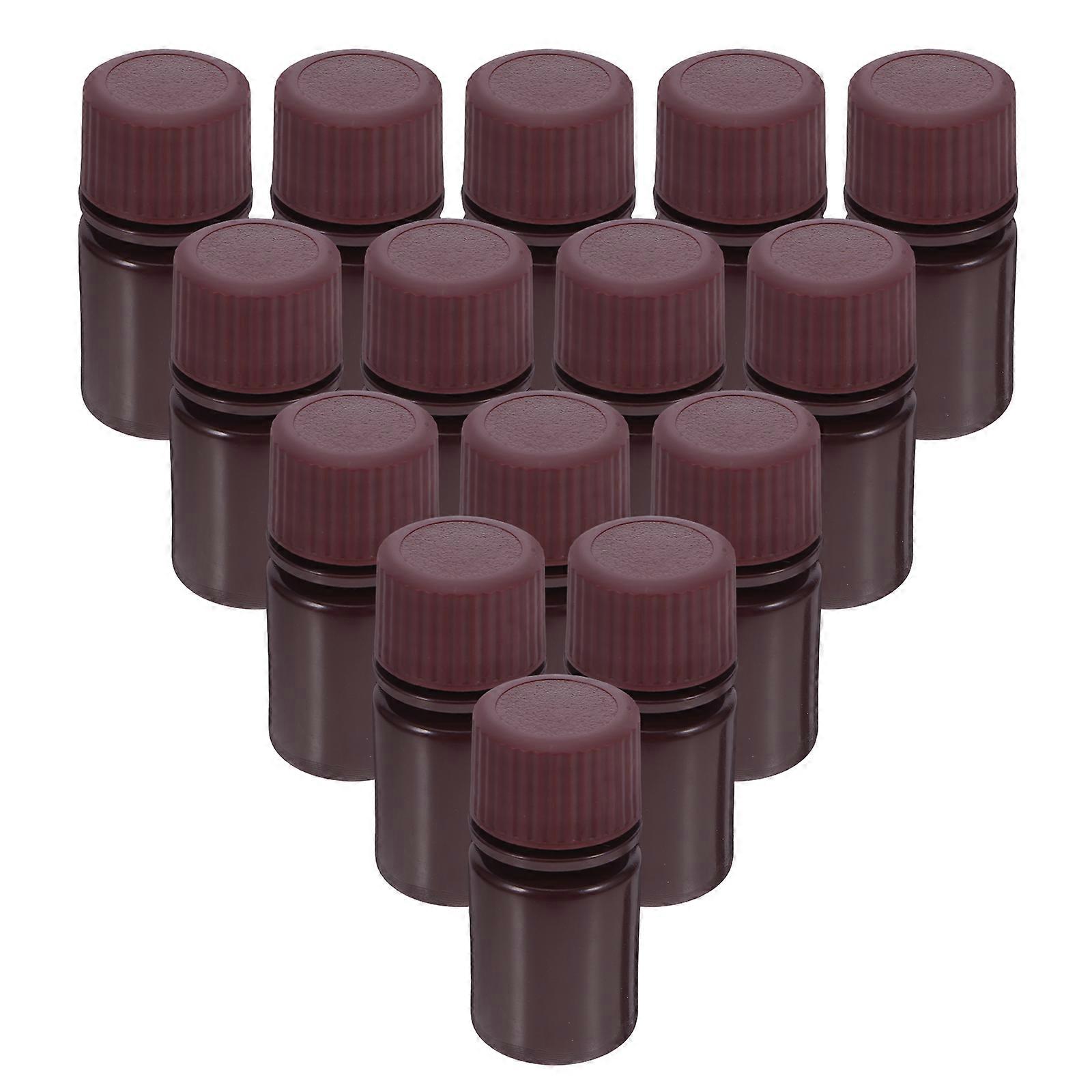 Light Brown Reagent Bottle for Storage Use 12Pcs Plastic Laboratory Bottles