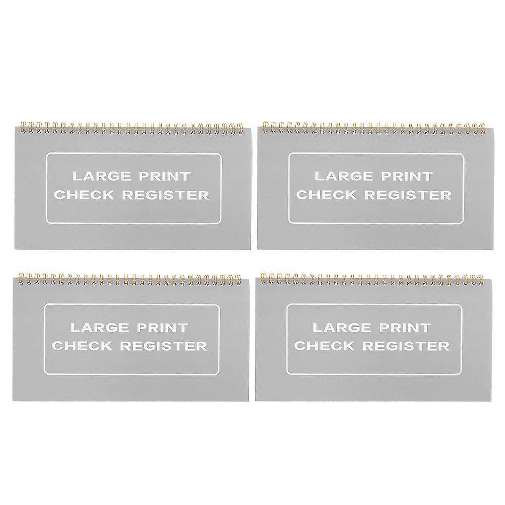 Large Checkbook Register for Easy Tracking with Date Section 4Pcs Portable