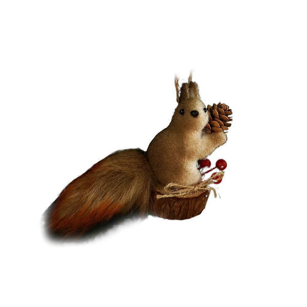 Squirrel Figurine Foam Light-weight Squirrel Ornament Lifelike Squirrel Decoration for Christmas Tree Table Centerpiece
