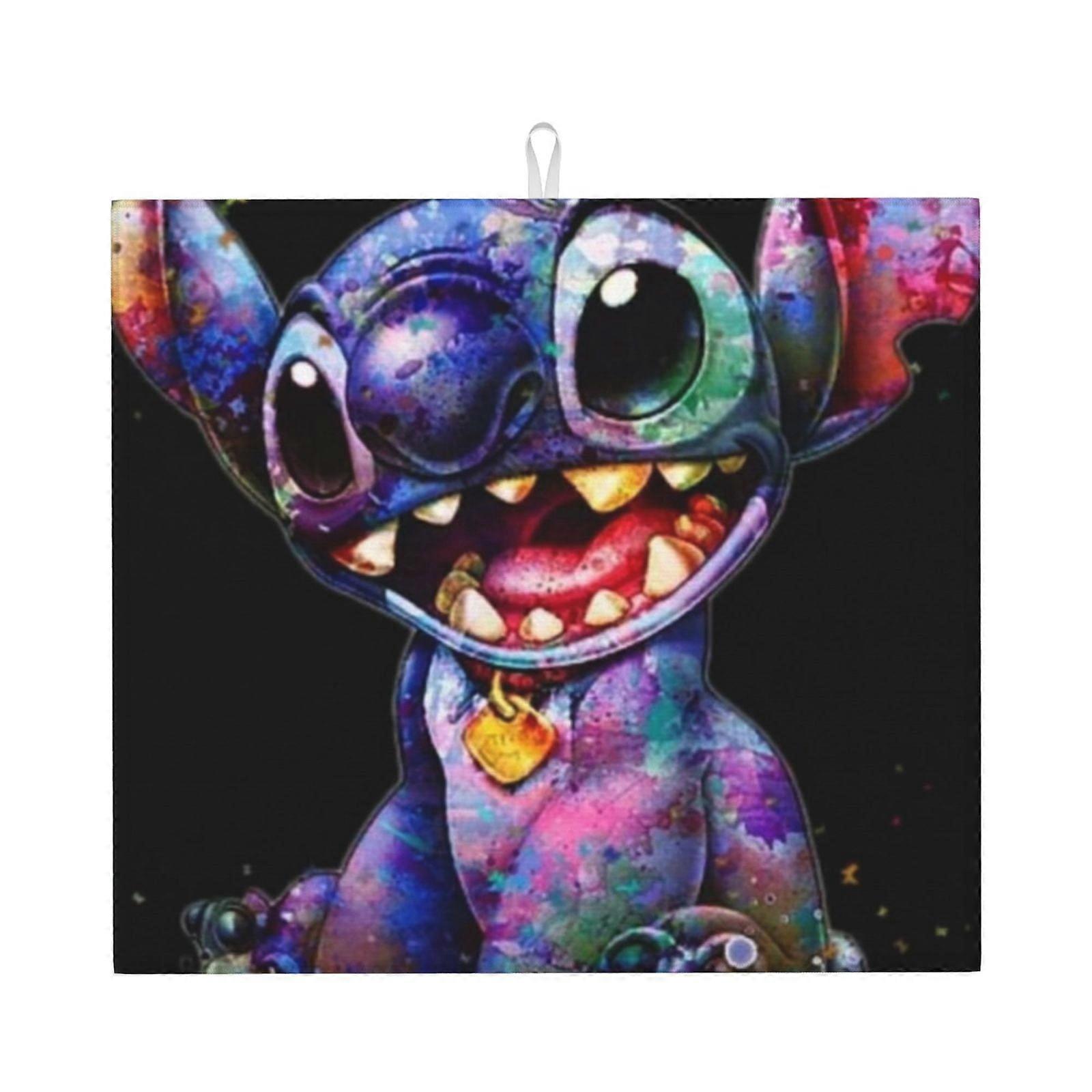 Stitch Dish Drying Mat For Kitchen Counter, Microfiber Dish Mat, Fast Absorbent Draining Pad