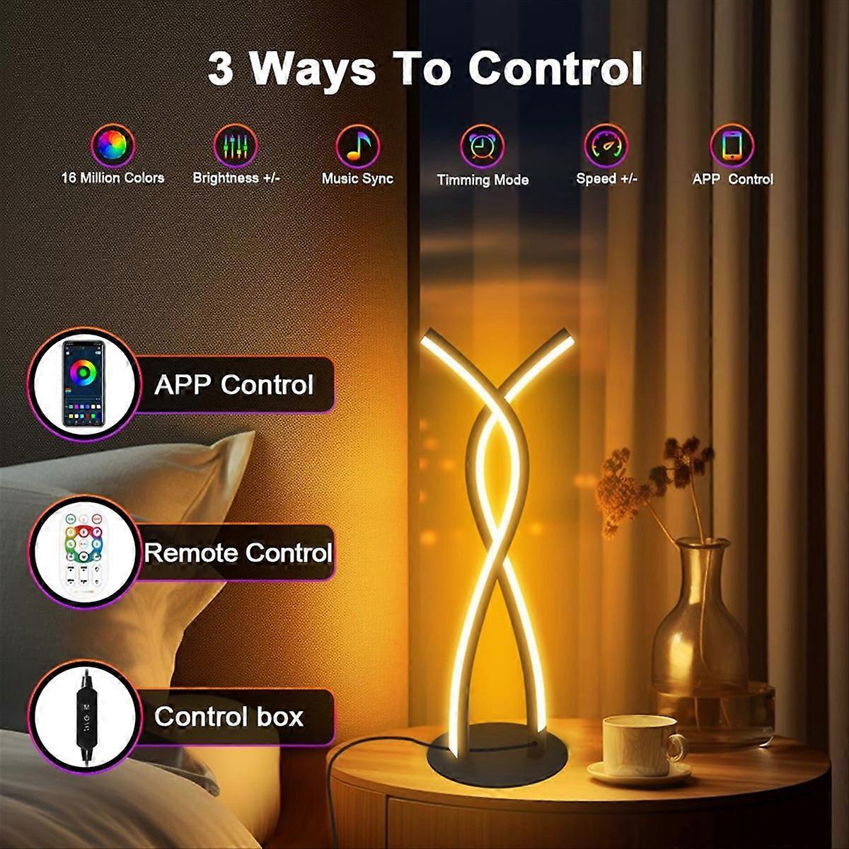 LED Table Lamp +W Color Changing Dimmable with Remote Music