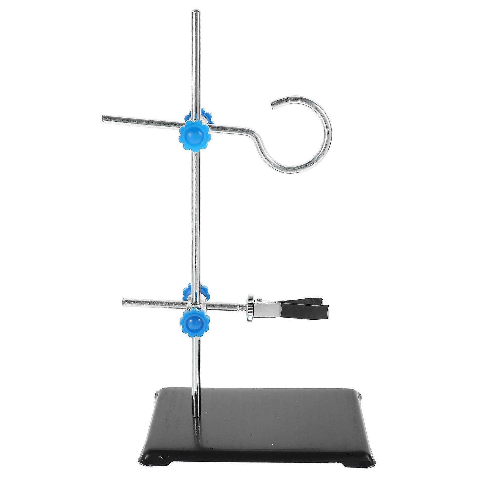 Durable Iron Laboratory Retort Stand Sturdy Support Platform for Experiments Mini Design