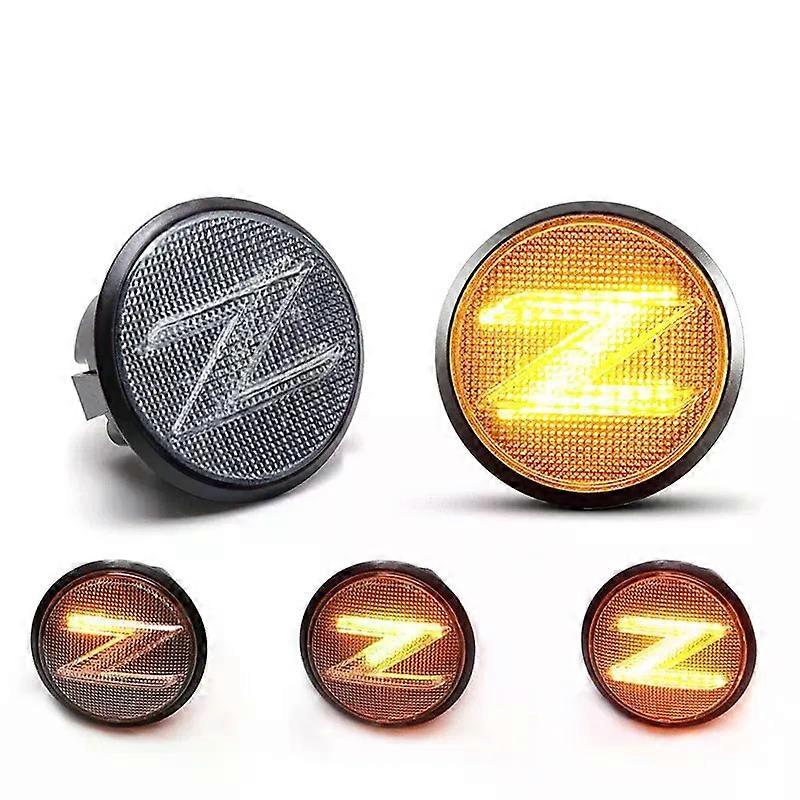 Dynamic LED Side Fender Marker For Nissan 370Z Z34 2009-2020 350Z Z33 2003-2009 Clear & Smoked Lens Turn Sigal light