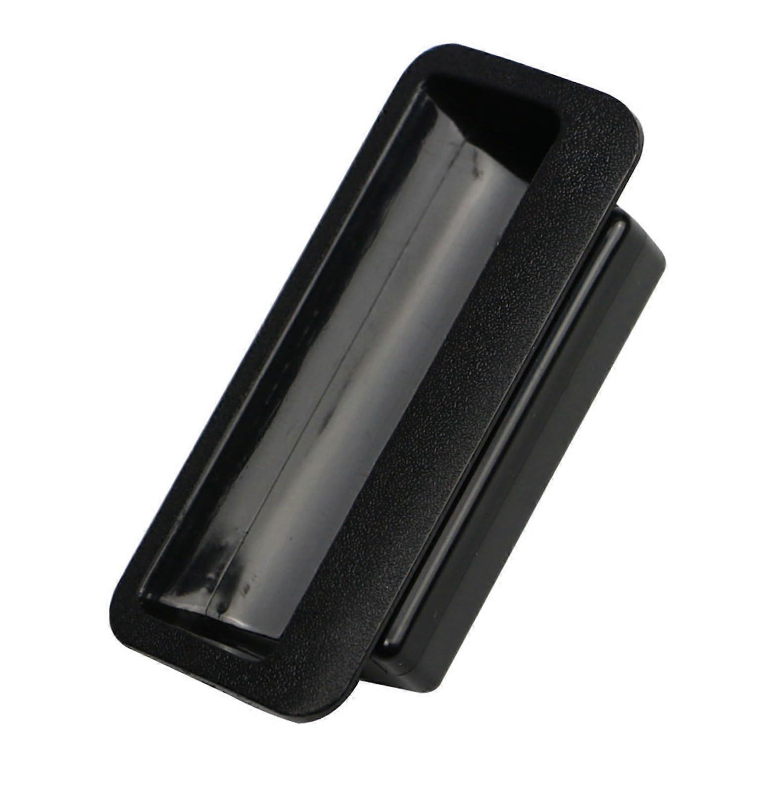 Black Plastic Cabinet Handle Flush Mount Drawer Pull with Ergonomic Grip, 2.0 Bayonet, 1Pc