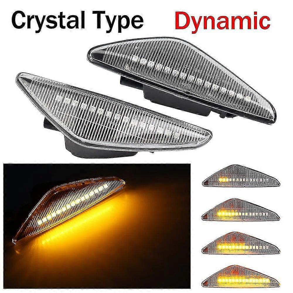 Led dynamisk blinklys sidemarkør lampe repeater signallys for bmw x3 f25 x5 e70 x6 e71 e72 2007-2019