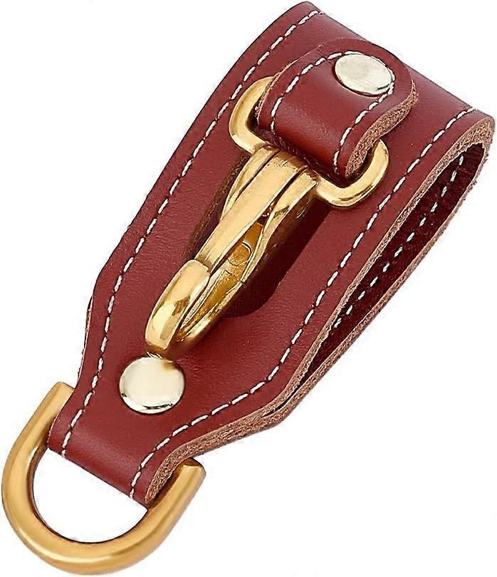 Leather Keychain for Men Leather Belt Key Holders Keychain for Men  Leathers Belt Loop Key Holder with Detachable Brass Keyring Leathers Belts Clip Ke