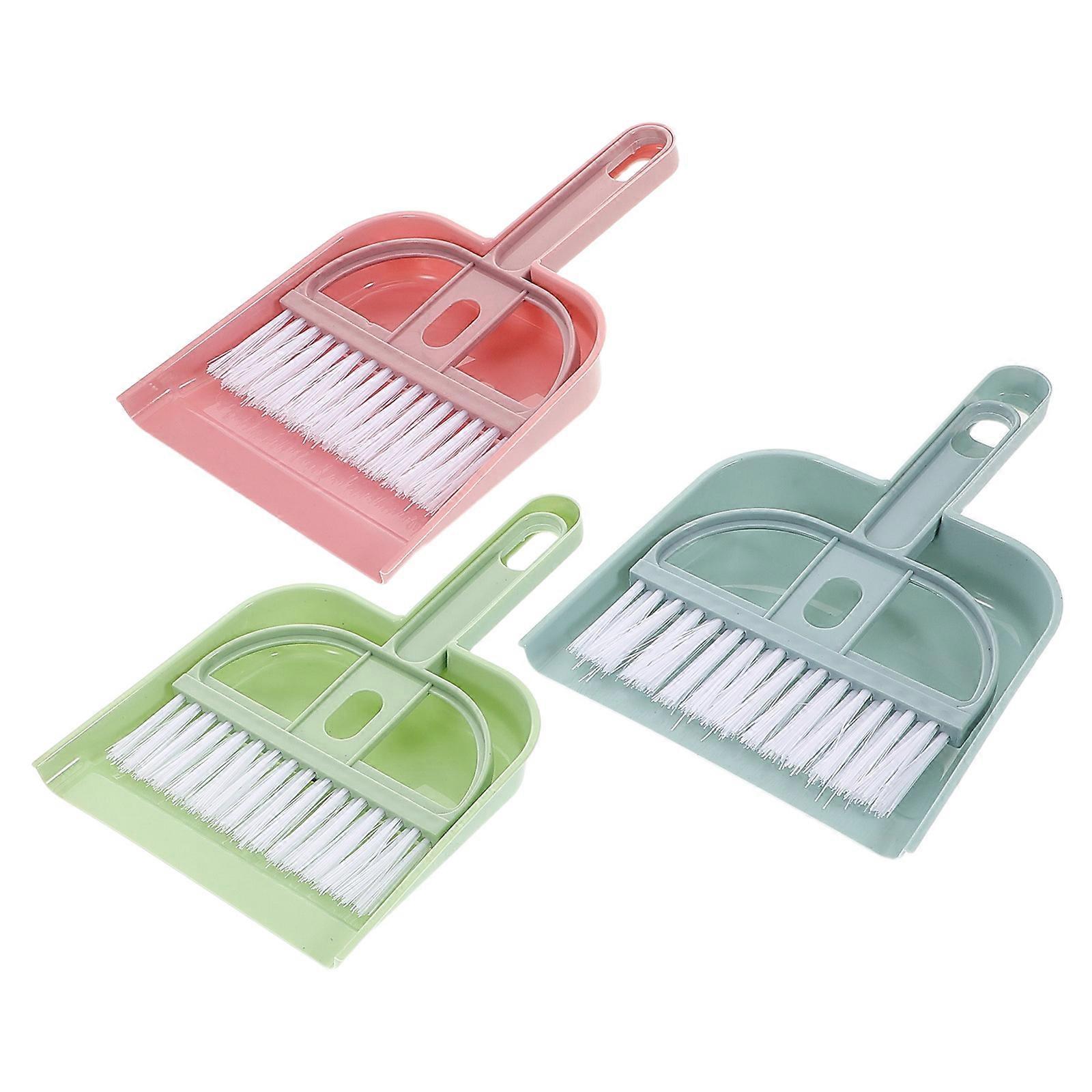 Cleaning Tools Mini Broom and Dustpan Set for Desktop Cleaning 3Sets ABS Material