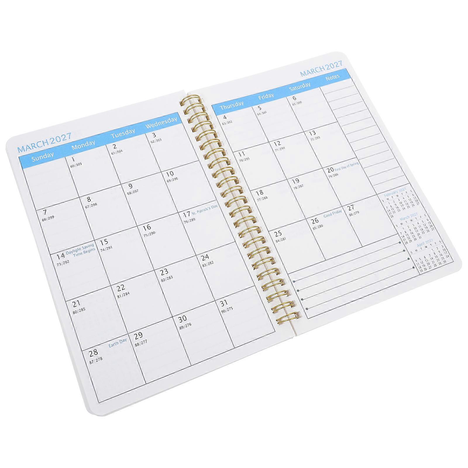 2025 Office Schedule Notepad for Office Use Black Paper Notebook