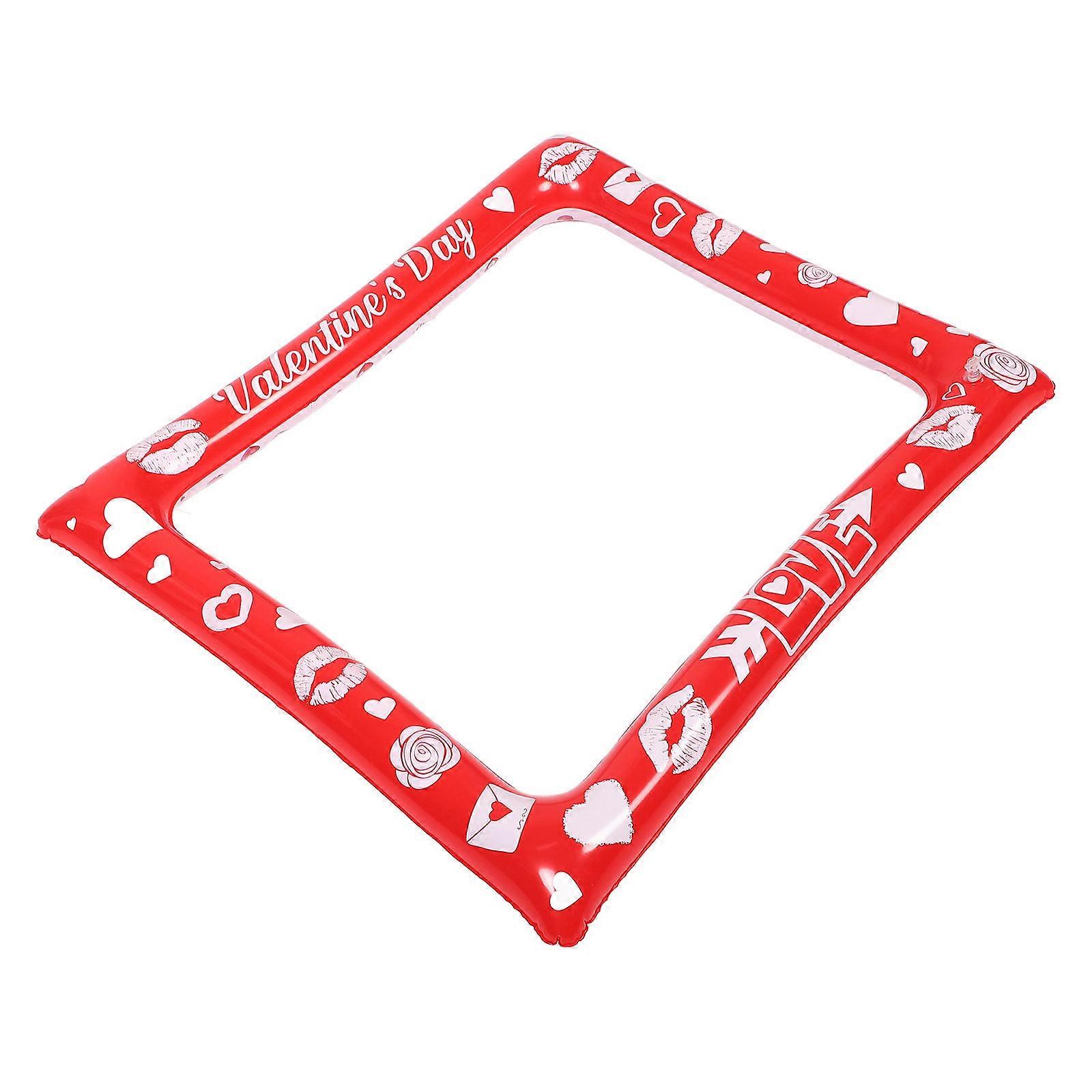 Heart Shaped Photo Frame Prop for Valentines Day Party Inflatable
