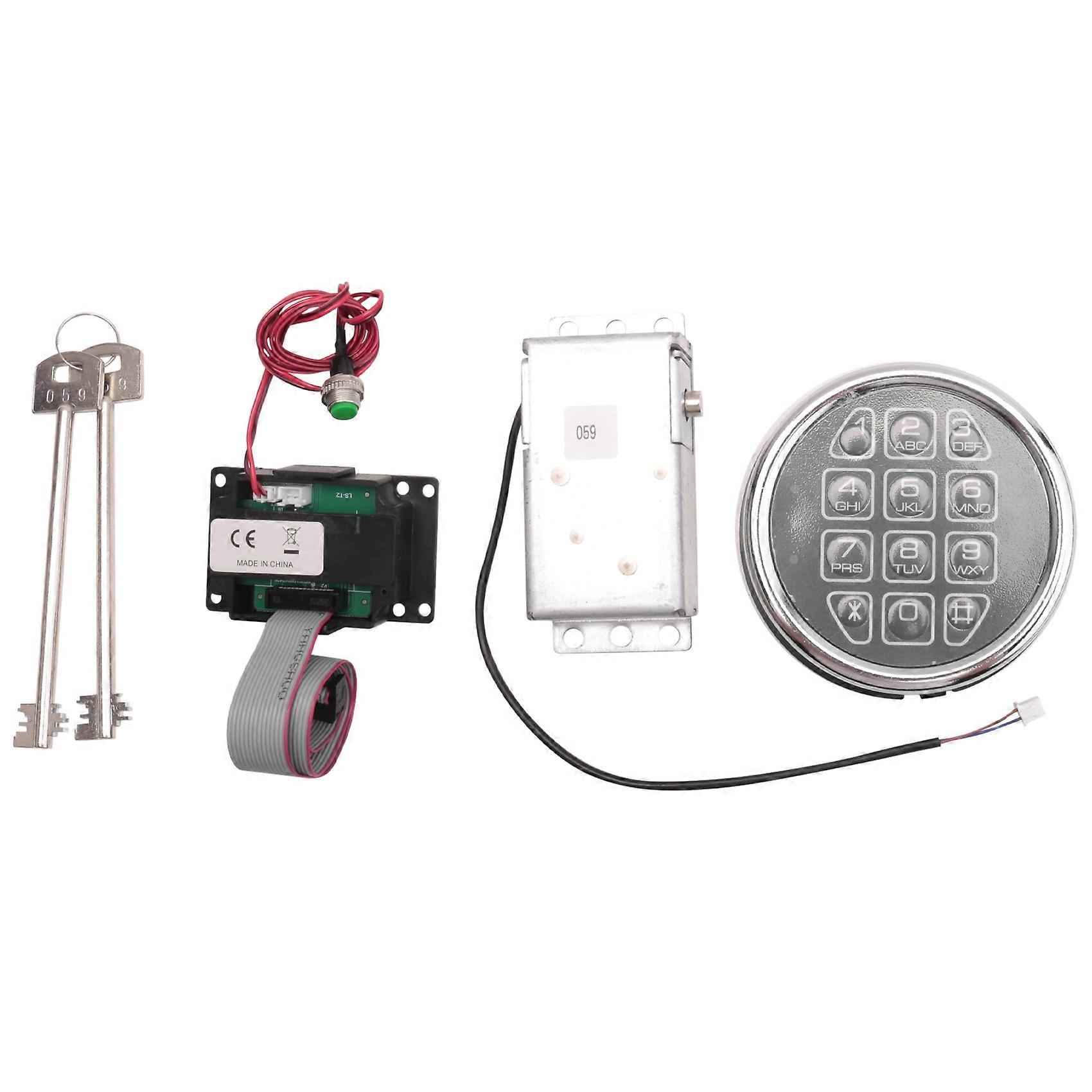 Safe Lock Electronic Digital Safe Lock Replacement Solenoid with 2 Key