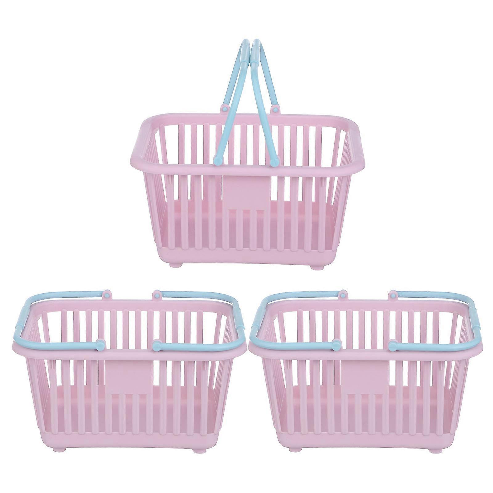 Grocery Basket Mini Toy Shopping Basket for Storage Use 3Pcs Set