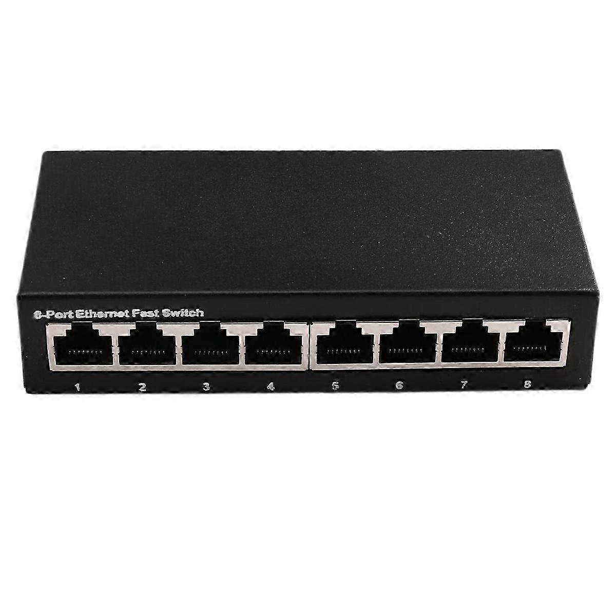 8 Port Gigabit Ethernet Switch 10/100/1000mbps Desktop Switch EU PLUG