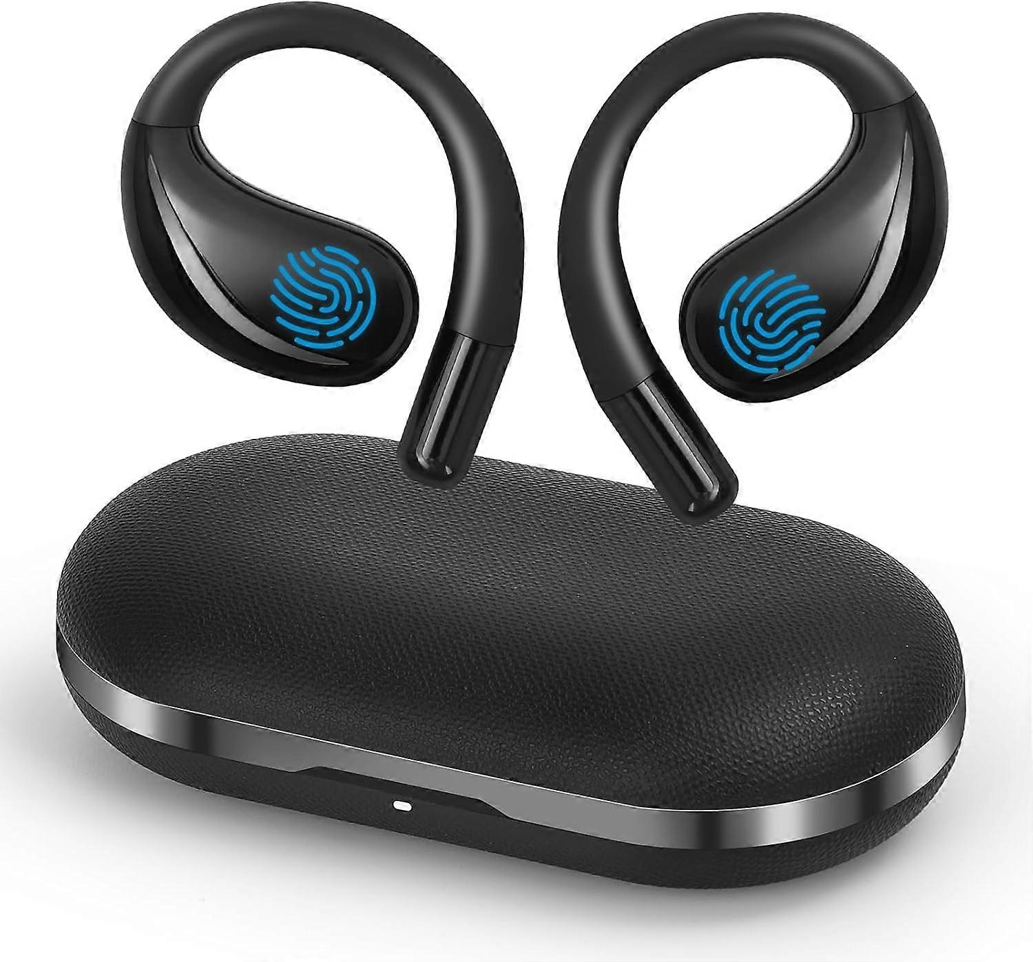 Black AI Translation Earbuds with Realtime 144Language Support, 3in1 Bone Conduction Wireless for iPhone and Android