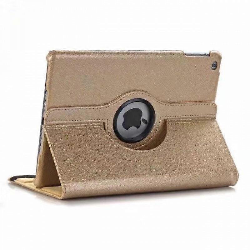 Stylish Case For Ipad 102022 10.9" Gold Leather Lychee Texture Rotating