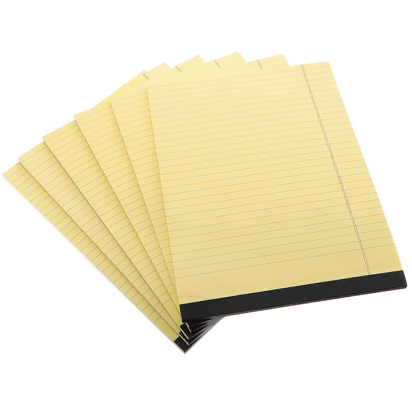 Yellow Note Pads Tearable Lined Notebook for School 6Pcs Pack