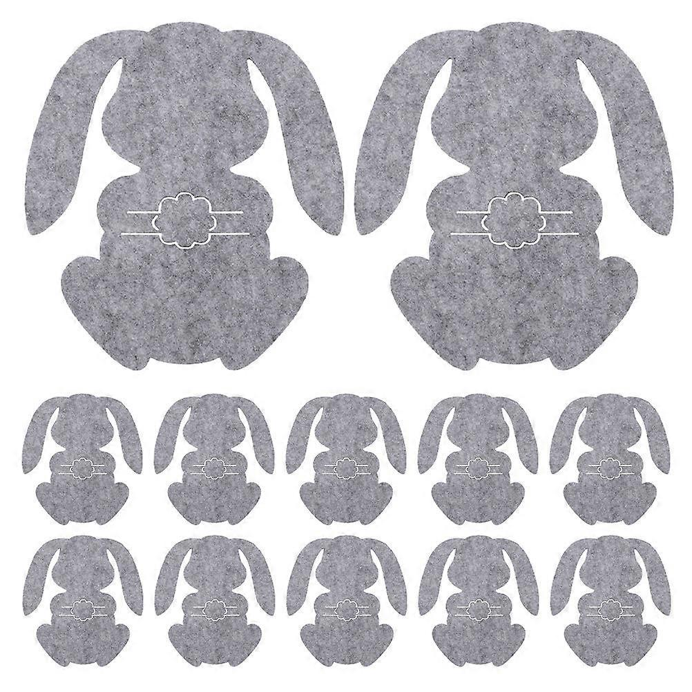 Easter Party Rabbit Utensil Holders Cloth Tableware Bag for 12Pcs