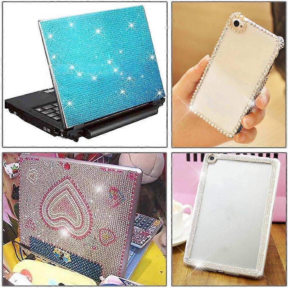 Adhensive Rhinstone Rhinestone Sticker for Decorating 234Pcs Silver Set
