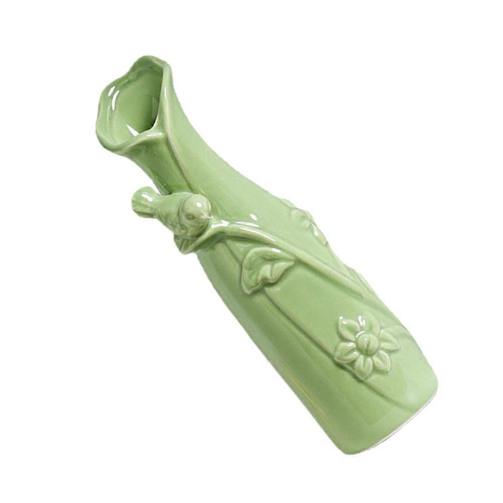 Ceramic Vase Creative Flowerpot for Decoration with Green Color