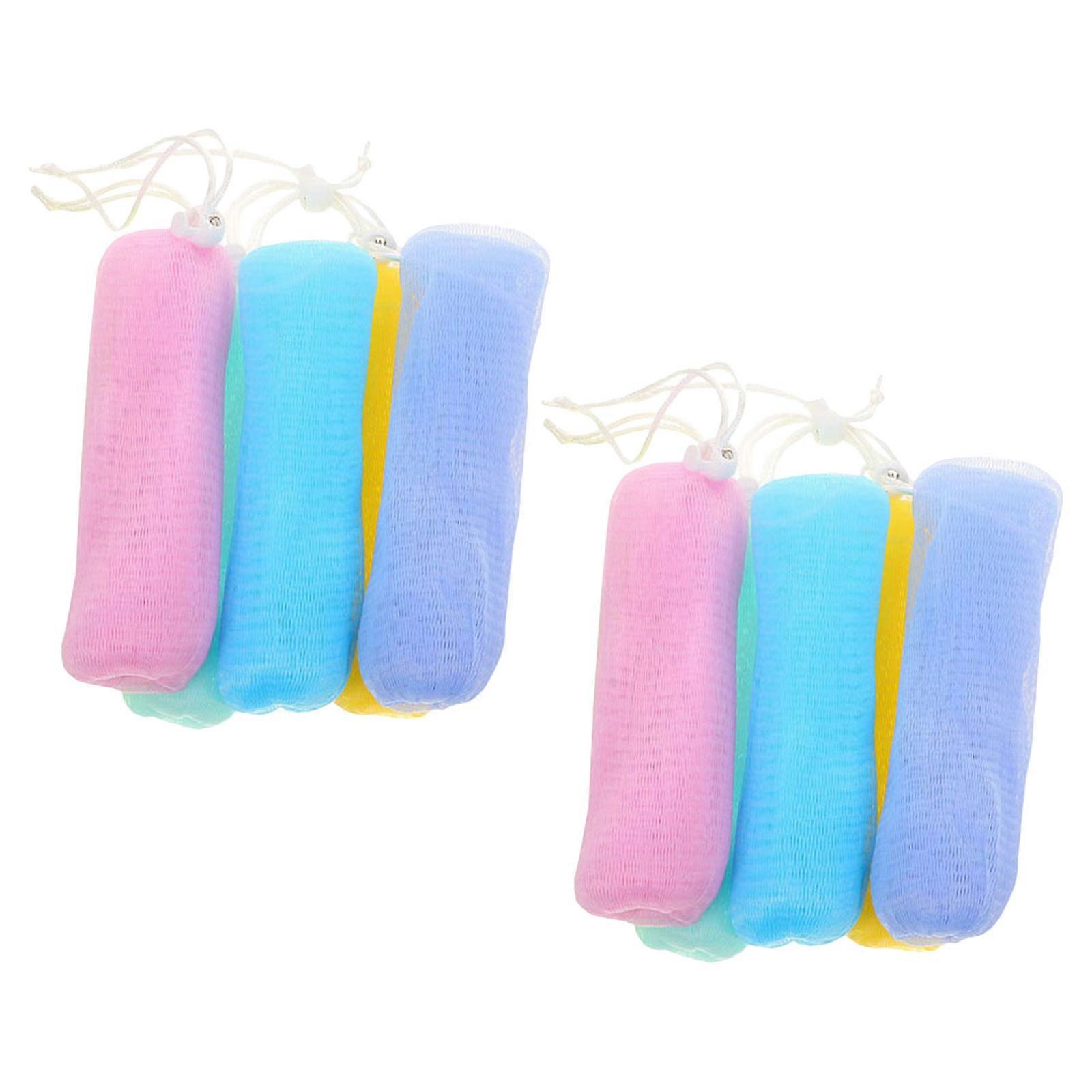 Soap Foaming Net for Bathing Use with 10Pcs Assorted Color Soap Pouches