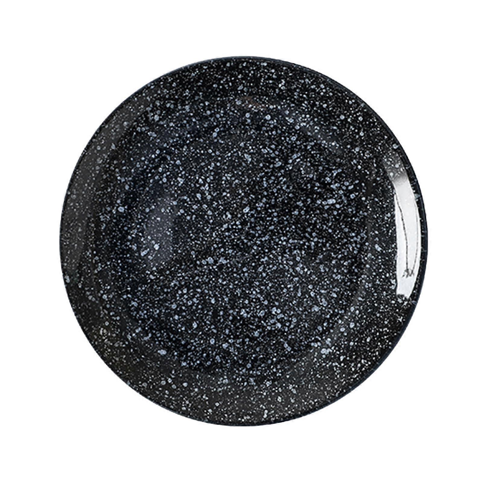 Ceramic Dinner Plates with Distinctive Pattern, Durable Stackable Tableware for Pasta Salad Christmas, 15.5cm Color B