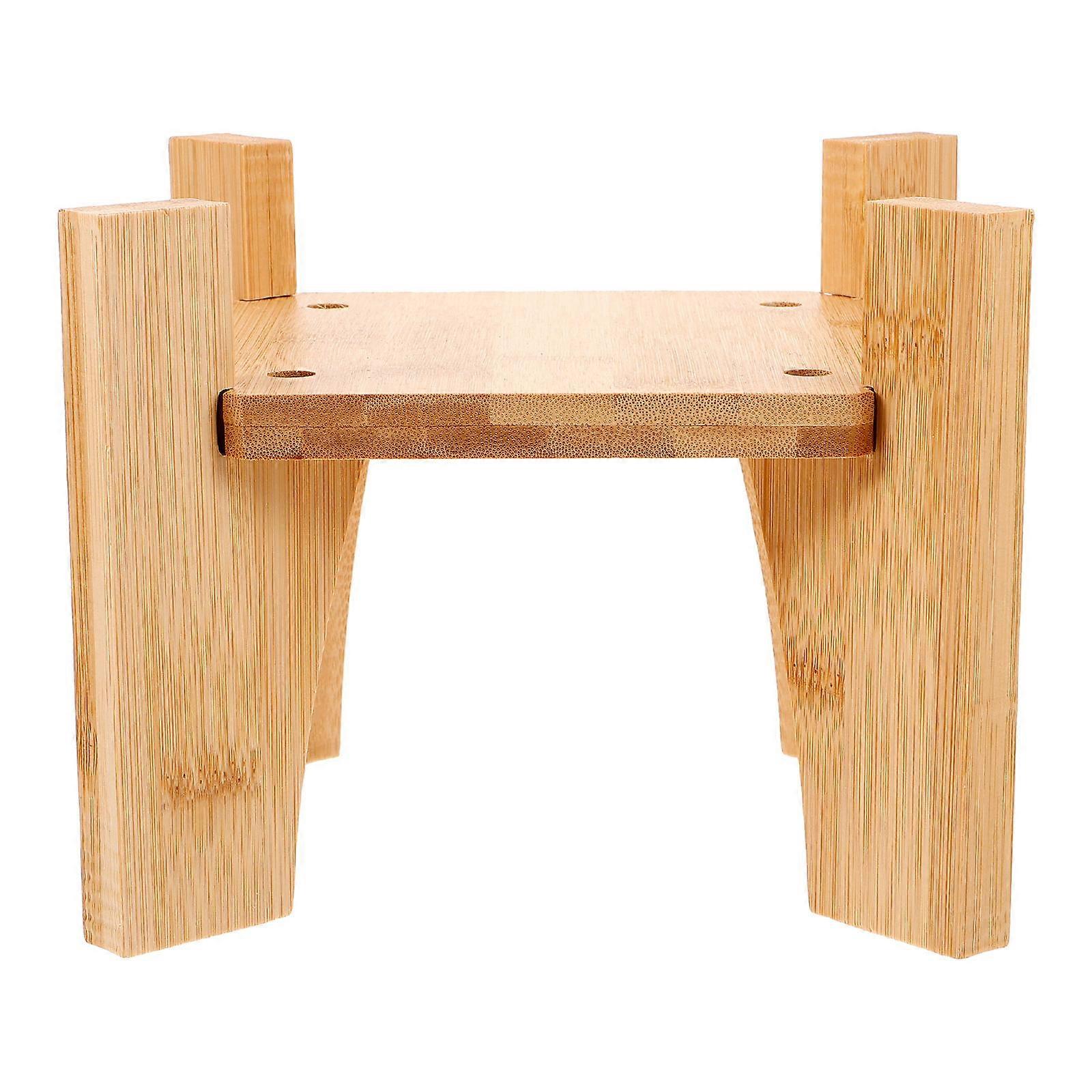 Bamboo Drink Dispenser Stand for Beverage Holder with Bamboo Base