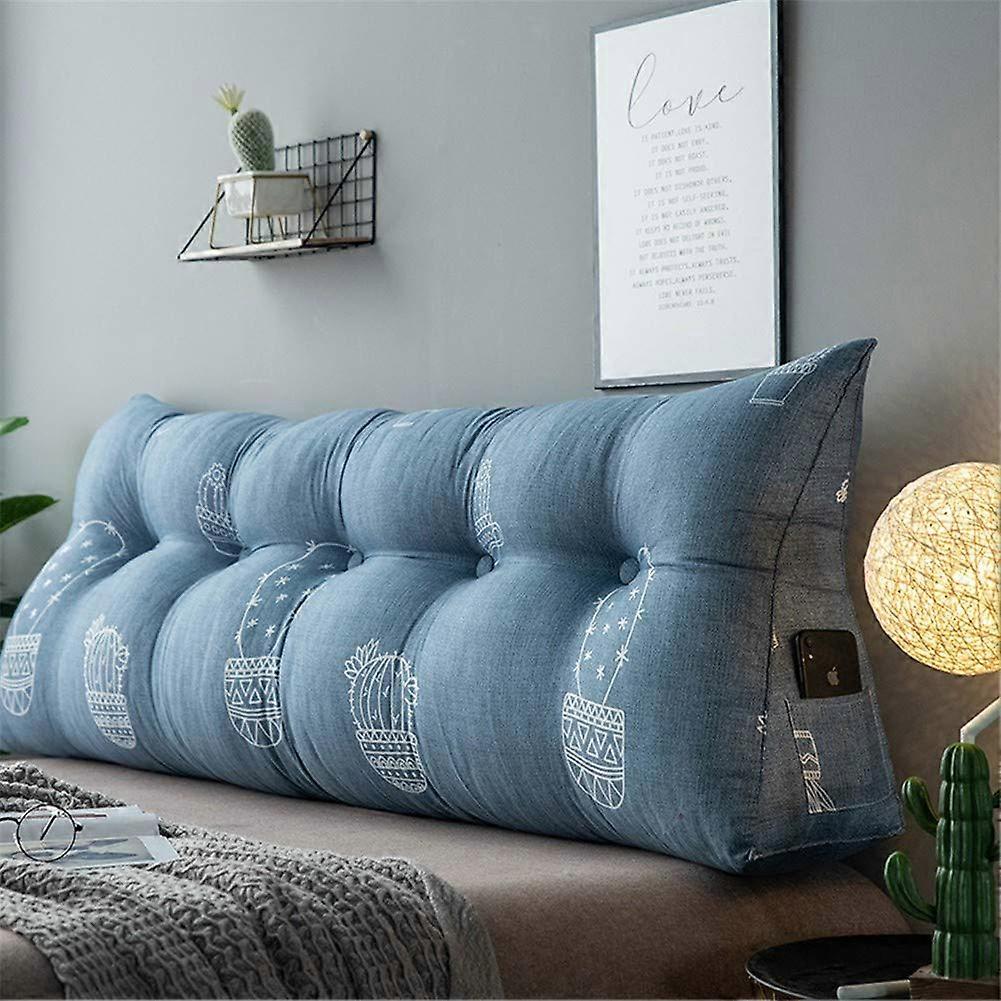 Large Triangular Bed Wedge Pillow with Ergonomic Back Support and Removable Cover 120cm