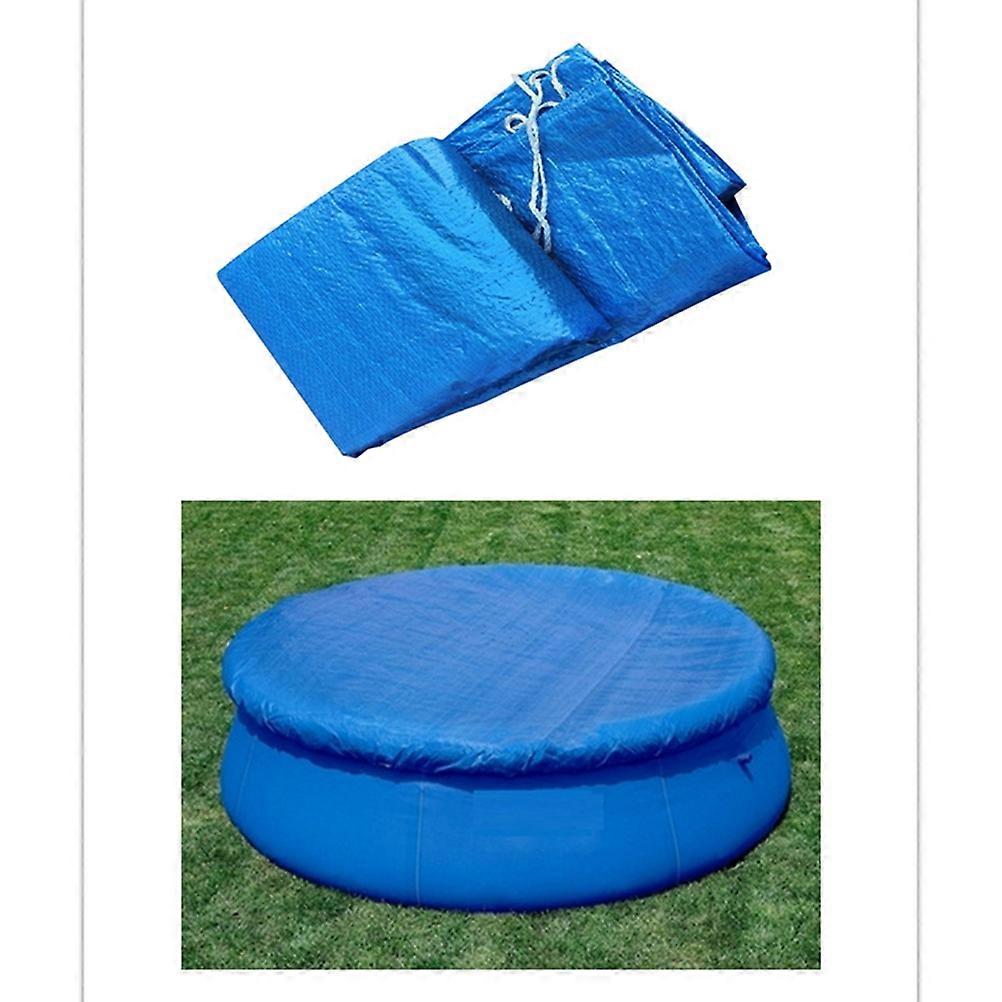 Round Swimming Pool Cover Waterproof For Frame Pools Blue 1Set