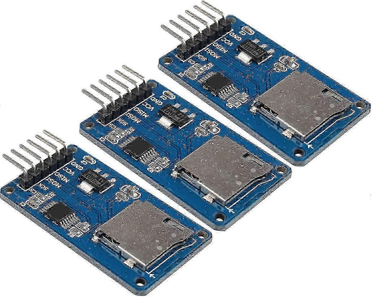 2025 3 Pcs Spi Reader Micro Sd Memory Card Tf Memory Card Shield Module Read Write Data Compatible With Arduino Raspberry Pi