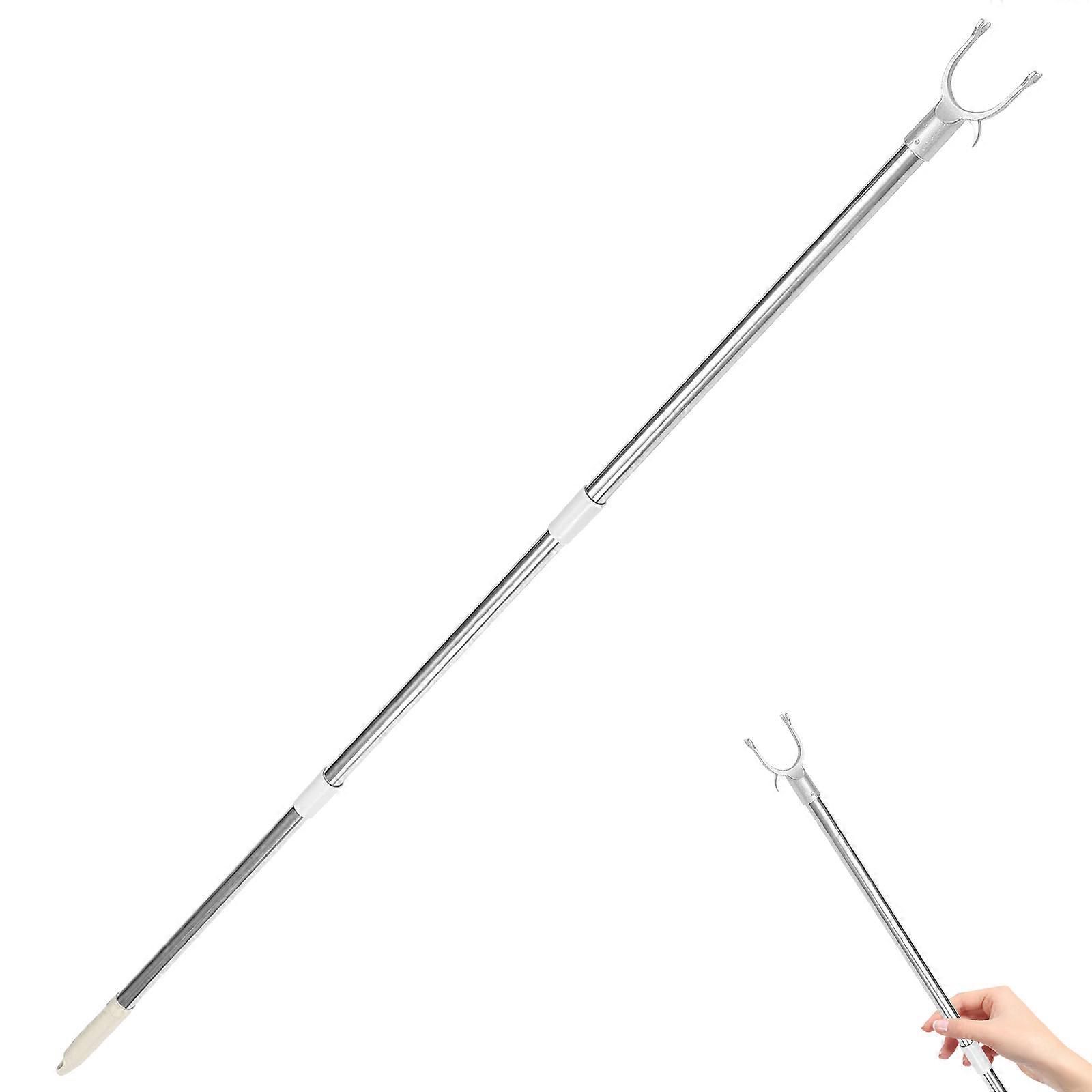 Household Clothesline Pole Adjustable Clothes Hook Pole for Drying