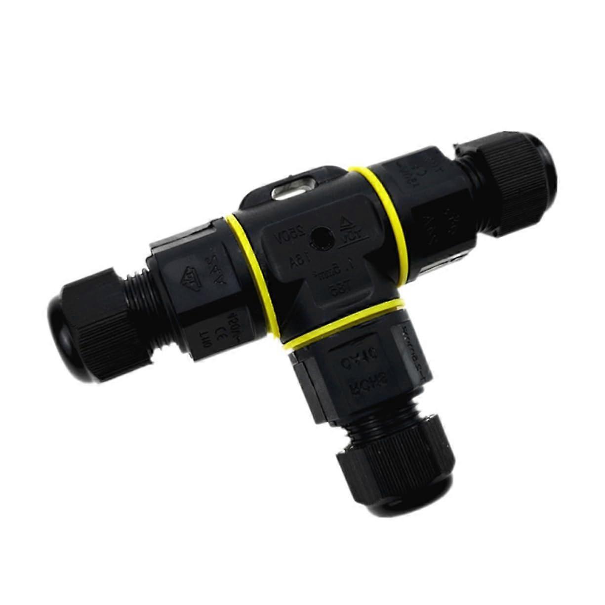 Waterproof TShaped Power Cable Connector for Outdoor Lighting with  Insulation Safety