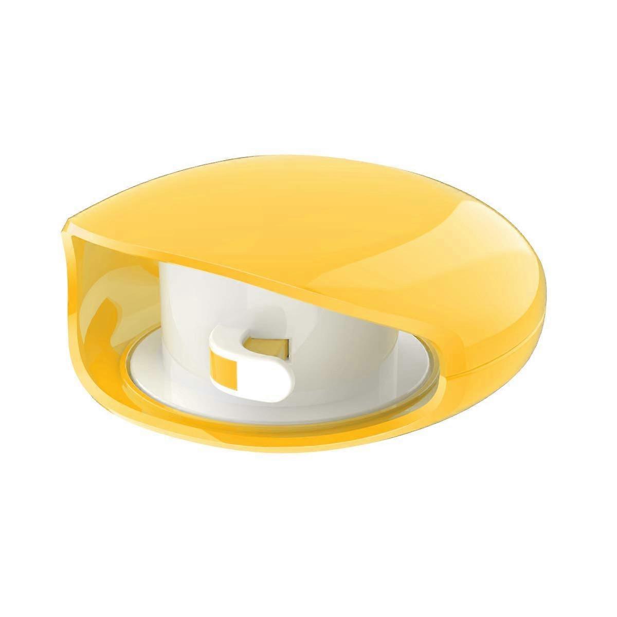 Automatic Retractable Cable Organizer for USB and Earphone Cords, Tangle Storage, Yellow